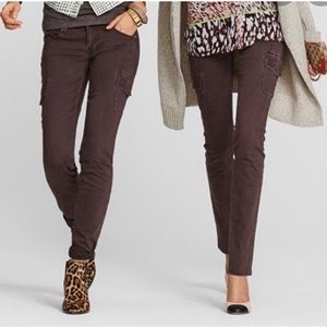 CAbi #962 Skinny cargo off black pants size 2